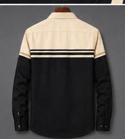 Premium Black & Cream Men’s Casual Shirt 👕
